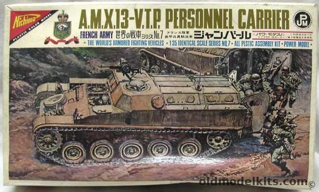 Nichimo 1/35 French Army AMX13 VTP Personnel Carrier (A.M.X.-13-V.T.P.) - Motorized, R3507-300 plastic model kit